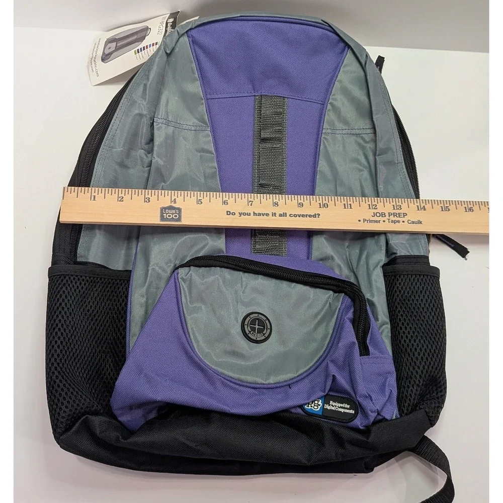 Backpack Gear BG Gear Backpack Unisex Large Purple Grey New Tech Digital Bag